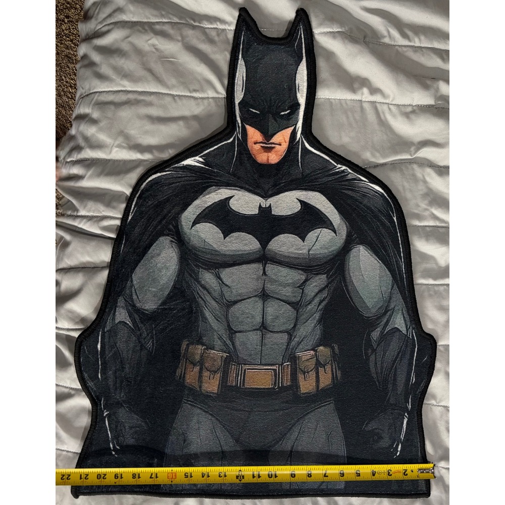 DC Comics Batman Shaped Area Rug Superhero Decor Floor Mat or Wall Decor